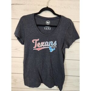 '47‎ Houston Texans Women's Dark Gray Crew Neck Short Sleeve T-Shirt Size Medium